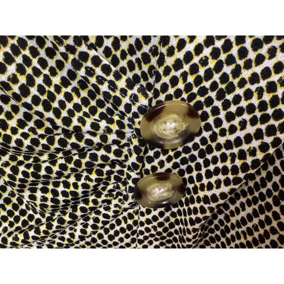 Worthington Womens Blouse Size L Snake Print Short Sleeve Crossover Stretch - Picture 3 of 12